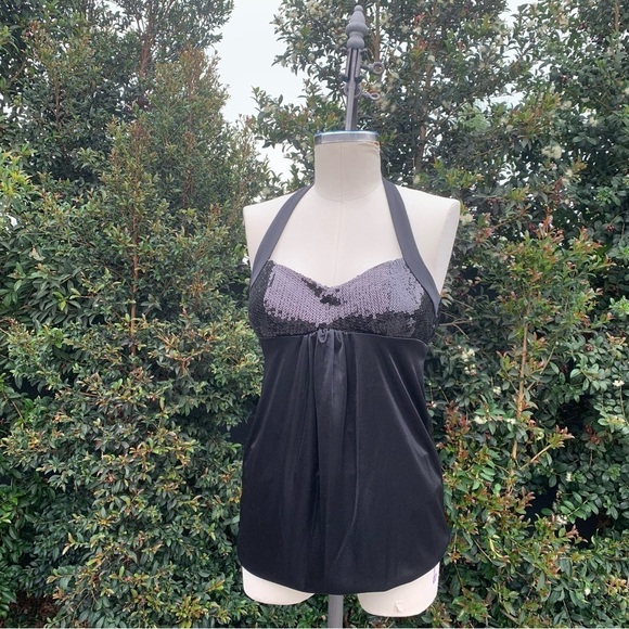 Vintage Masquerade Sequins Halter - Picture 1 of 7